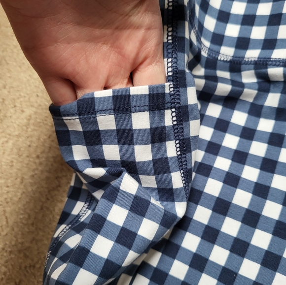 NWT! J Crew Blue Gingham Biker Shorts! Size Xl! - Picture 3 of 9